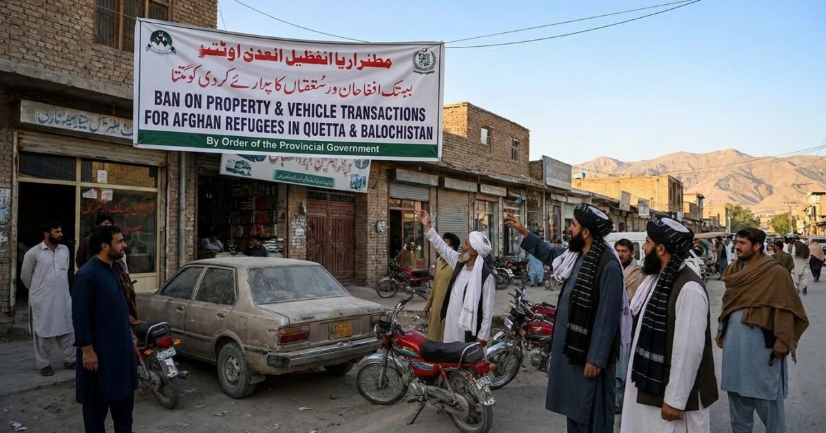 کوئٹہ اور بلوچستان میں افغان مہاجرین کی جائیداد اور گاڑیوں کی خرید و فروخت پر پابندی عائد کرنے کا فیصلہ