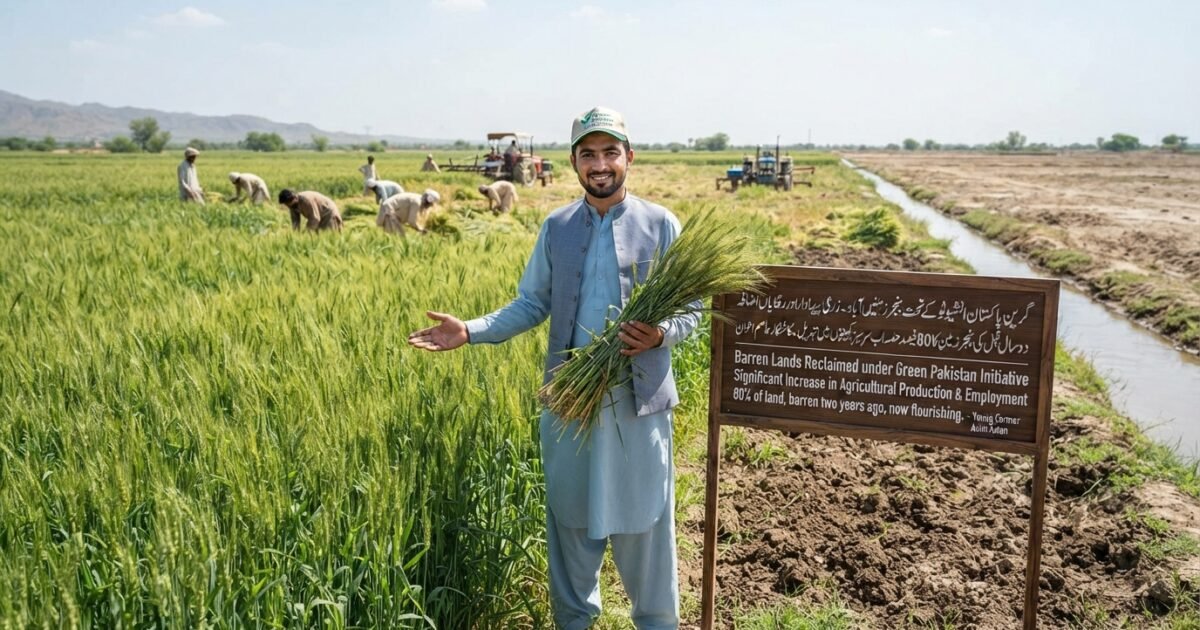 گرین پاکستان انیشیٹو کی معاونت سے بنجر زمینیں آباد، زرعی پیداوار اور روزگار میں نمایاں اضافہ