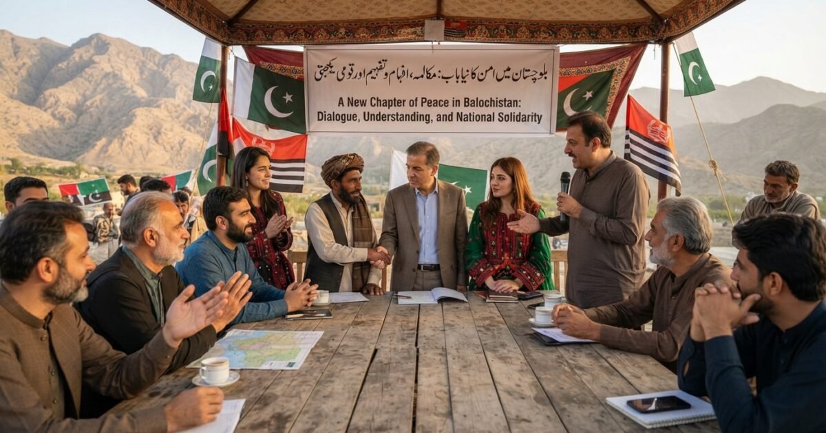 بلوچستان میں امن کا نیا باب۔ مذاکرات، مفاہمت اور قومی یکجہتی کی روشن مثال