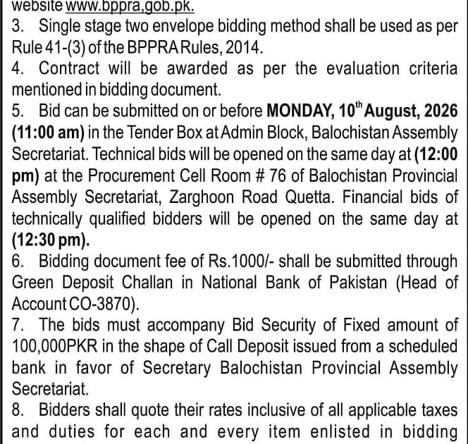 tender notice