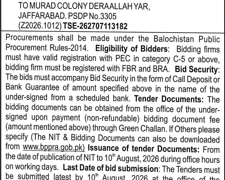 tender notice