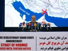 پاسدارانِ انقلاب کا آبنائے ہرمز کو ''تا اطلاعِ ثانی'' بند کرنے کا اعلان