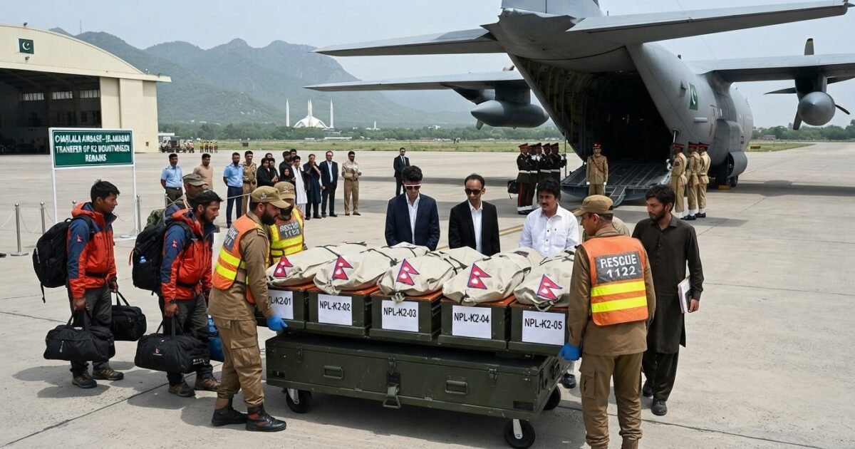 سانحہ براڈ پیک،5 نیپالی کوہ پیمائوں کی میتیں اسلام آباد پہنچا دی گئیں