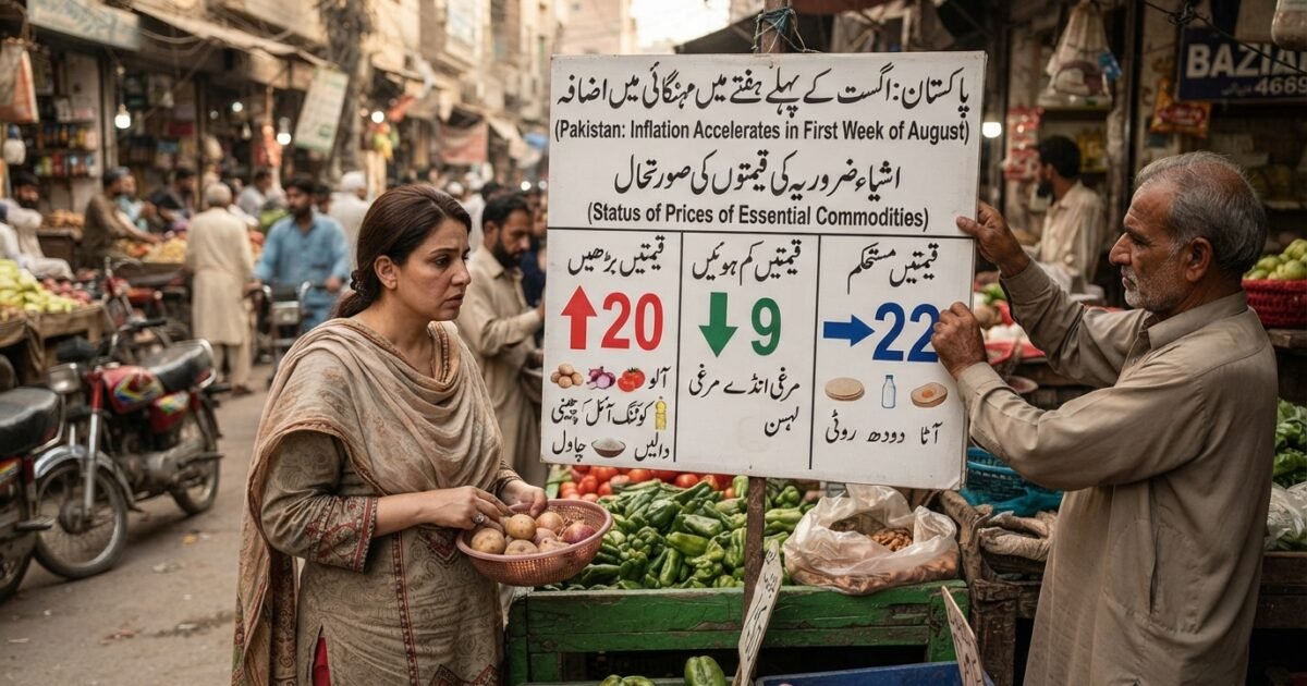 اگست کے پہلے ہفتے ہی مہنگائی کی رفتار میں اضافہ، 20 اشیائے ضروریہ کی قیمتیں بڑھ گئیں