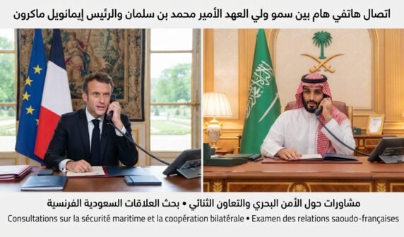محمد بن سلمان اور میکرون کا اہم ٹیلیفونک رابطہ، بحری سلامتی اور دو طرفہ تعاون پر مشاورت