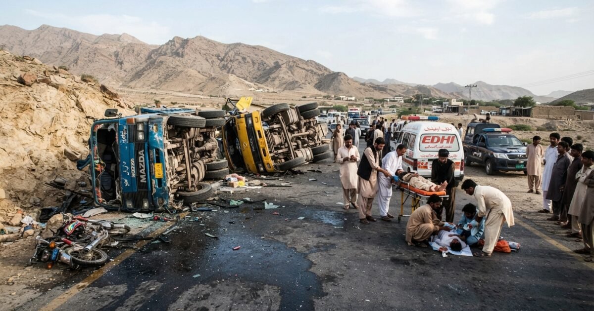 خضدار، وڈھ بازار کے قریب المناک ٹریفک حادثہ، 4 افراد جاں بحق اور 3 شدید زخمی